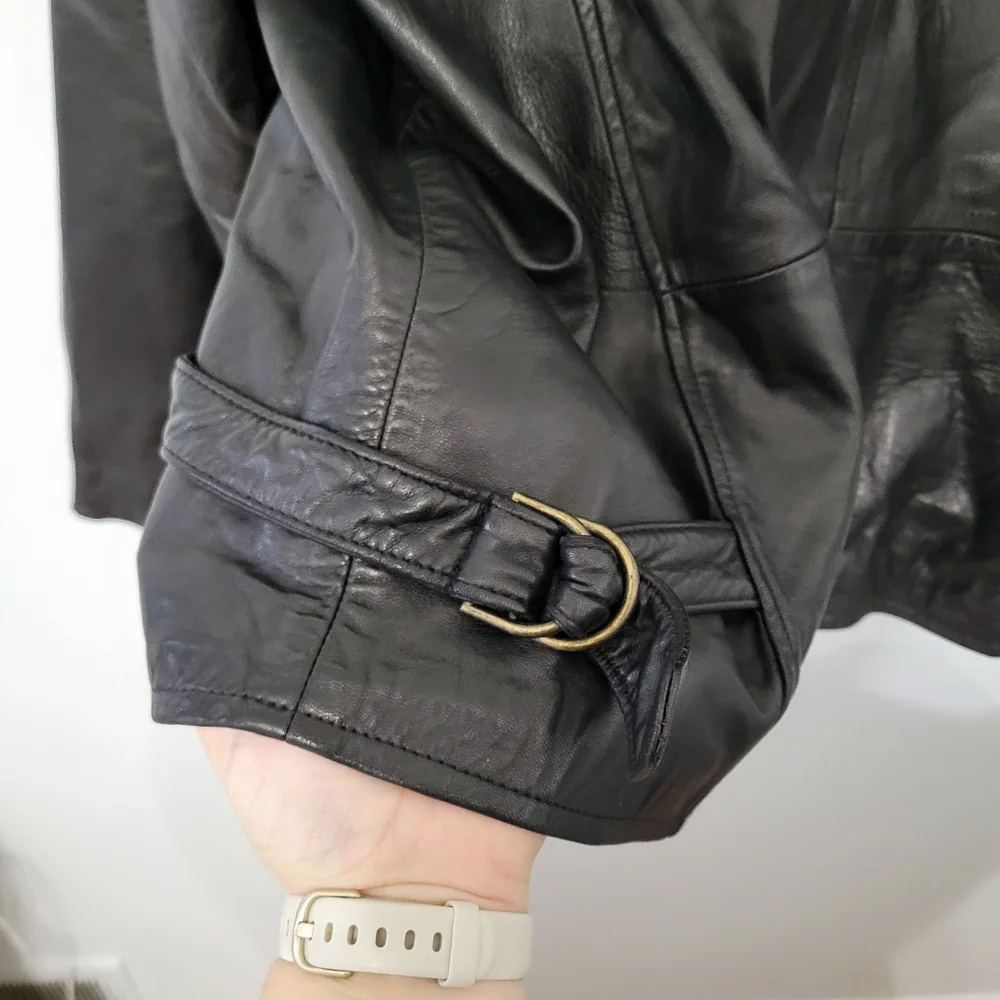 M Julian Wilsons Leather Men's Genuine Leather Jacket Coat Size XL Black Vintage